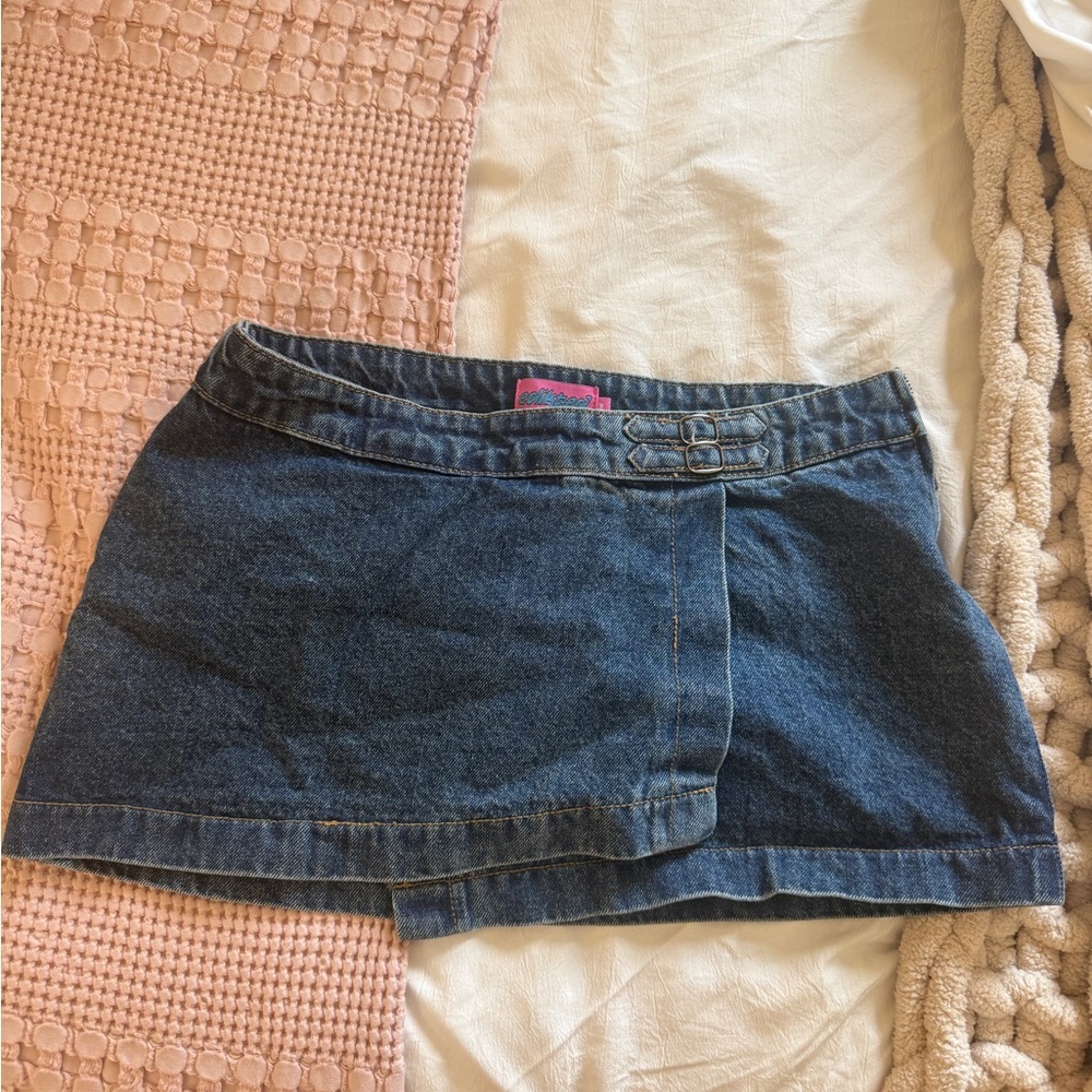 Edikted denim mini skirt